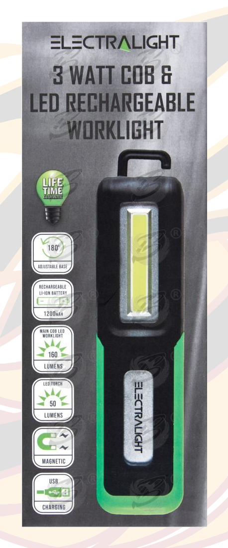 Electralight Rechargeable Cob Led Worklight ( 65318 )