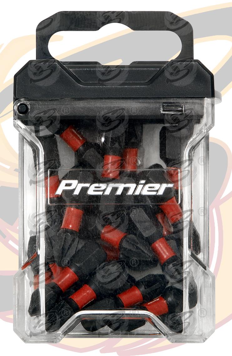 SEALEY 20PCS x PZ2 x 25mm IMPACT DRILL / DRIVER BITS