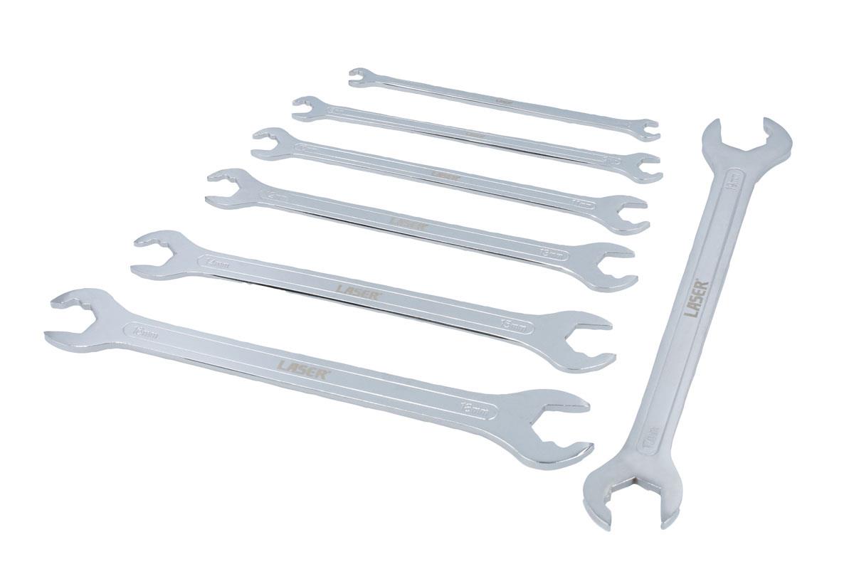 Laser 7 Piece Ultra Thin Ratcheting Action Spanners  8521
