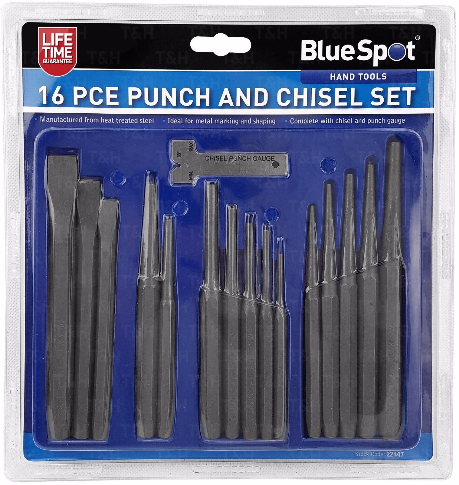 BlueSpot 16 Piece Punch & Chisel Set 22447
