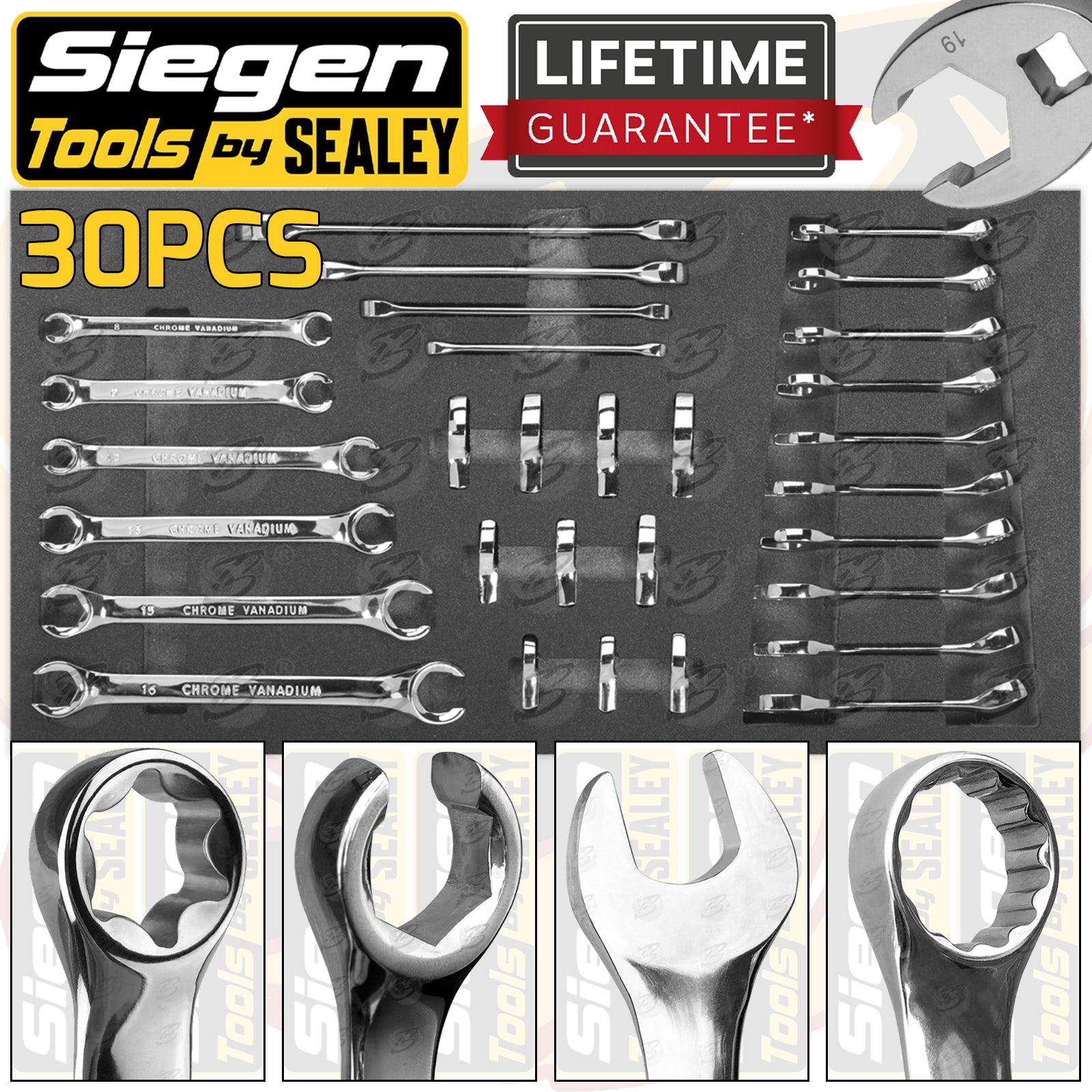 SIEGEN 30PCS SPECIALIST SPANNER SET