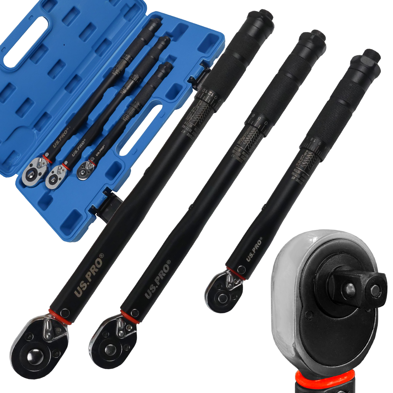 US Pro 3 Piece Calibrated Torque Wrench Set - 2-230Nm  6936