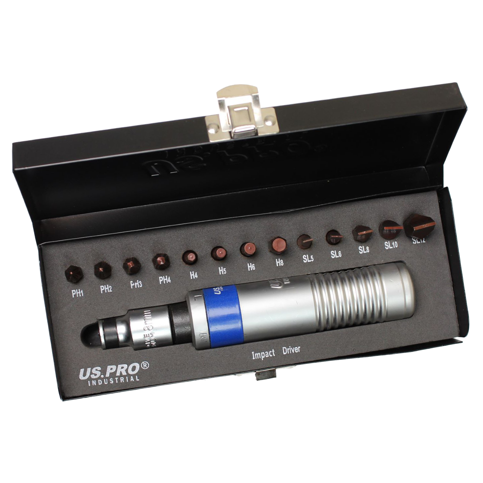 US Pro 14 Piece Impact Driver Set With S2 Bits  2292