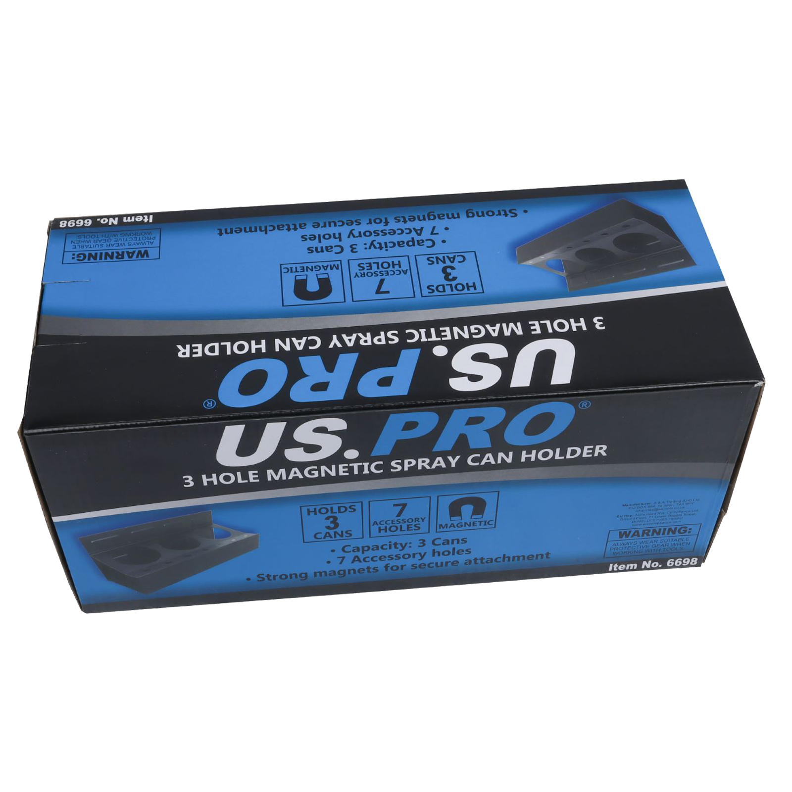 US Pro 3 Hole Magnetic Spray Can Holder  6698