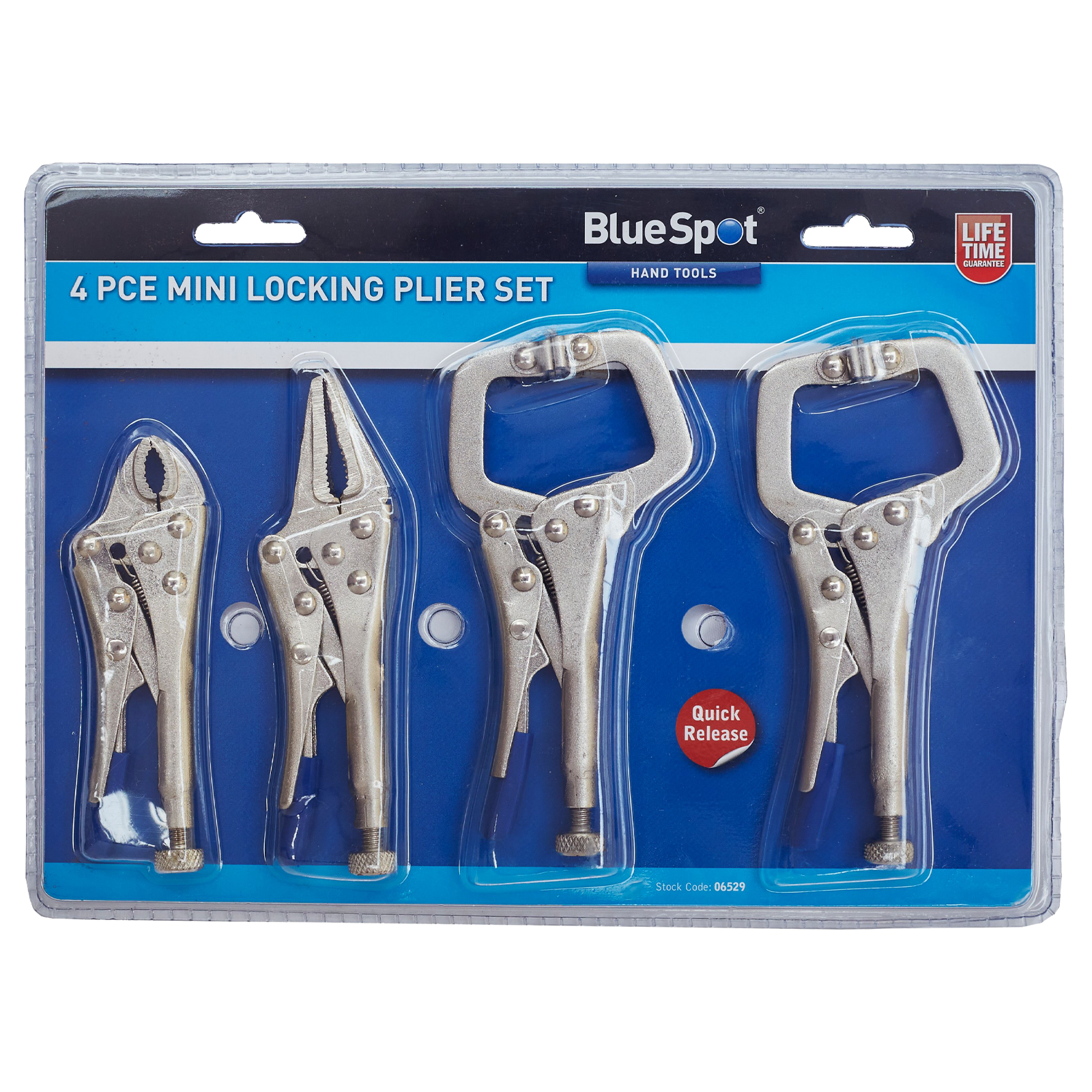 BLUESPOT 4 PCE MINI LOCKING PLIER SET