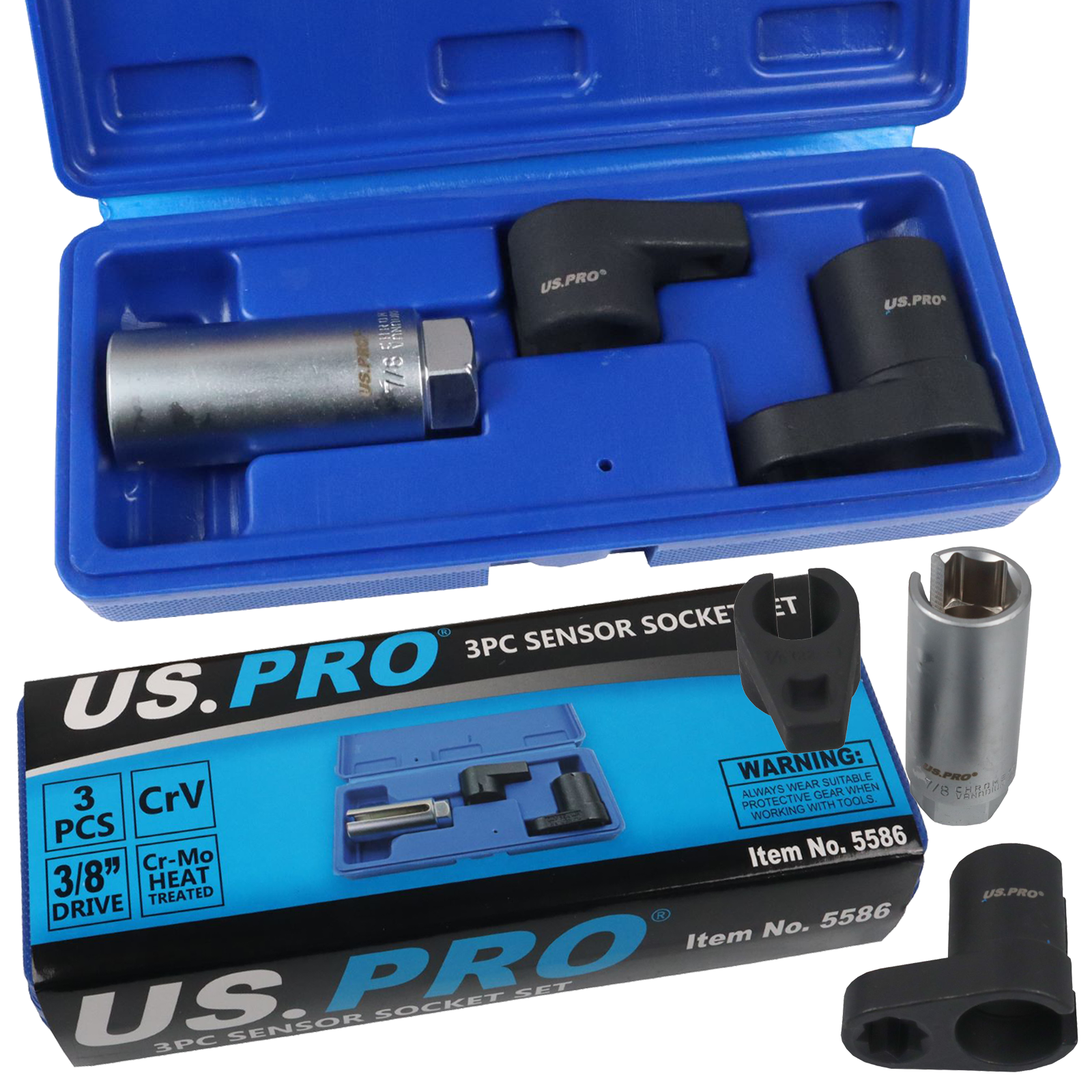 US PRO 3PC SENSOR SOCKET SET