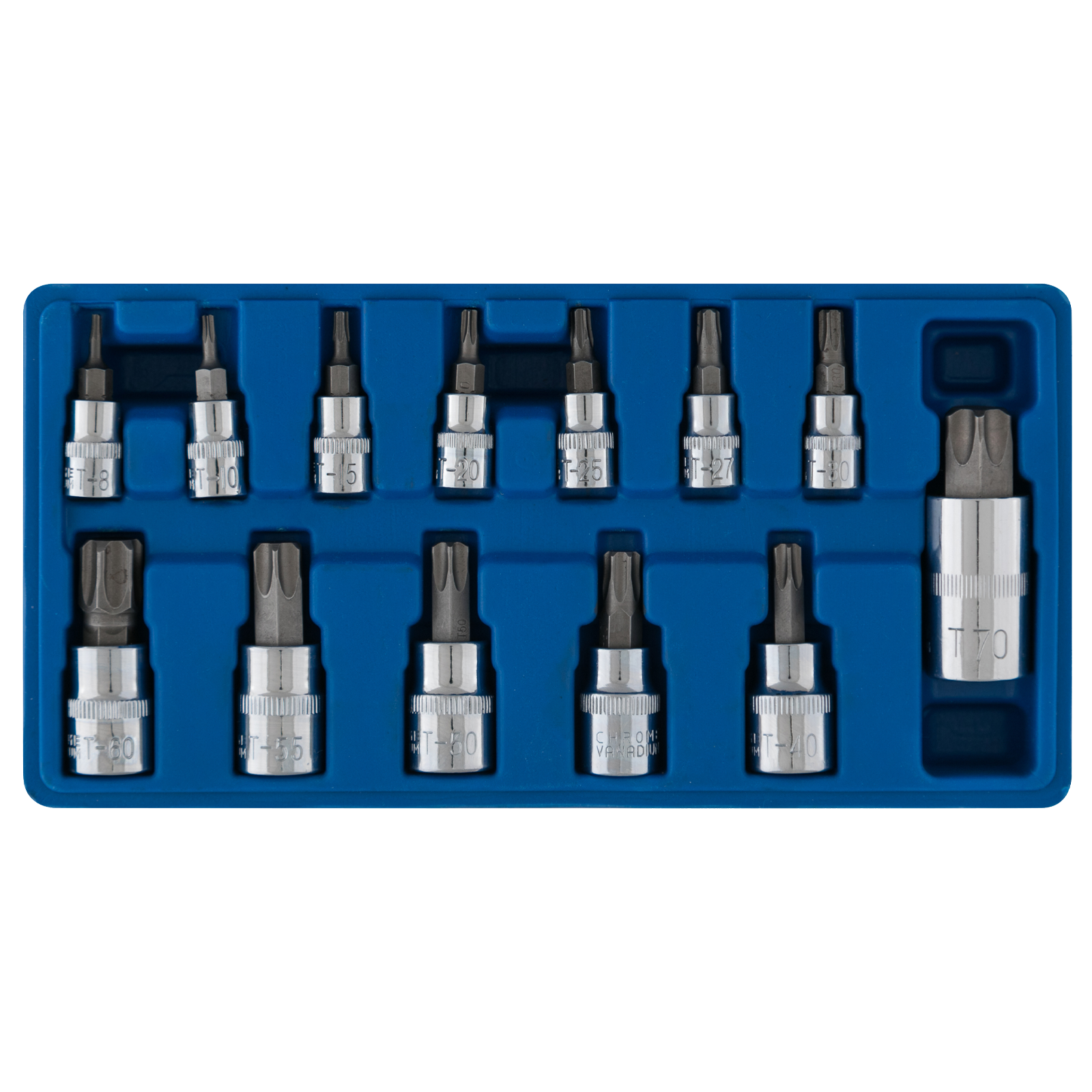 BLUESPOT 13PCE TORX BIT SOCKET SET T8-T60
