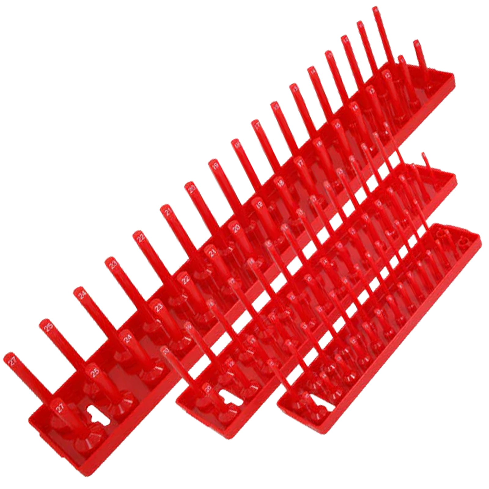 Neilsen 3 Piece 1/4" & 3/8" & 1/2" Drive Socket Storage Rails ( CT2621 )