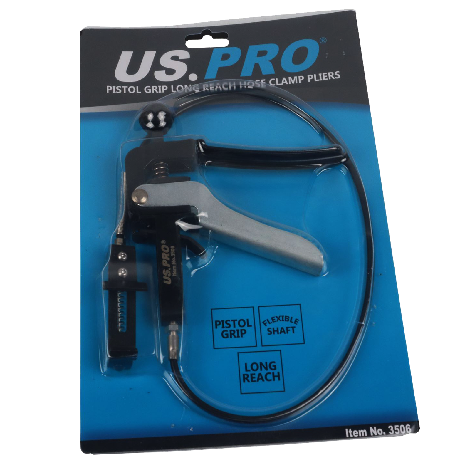 US Pro Long Reach Hose Clamp Pliers - Pistol Gri  3506