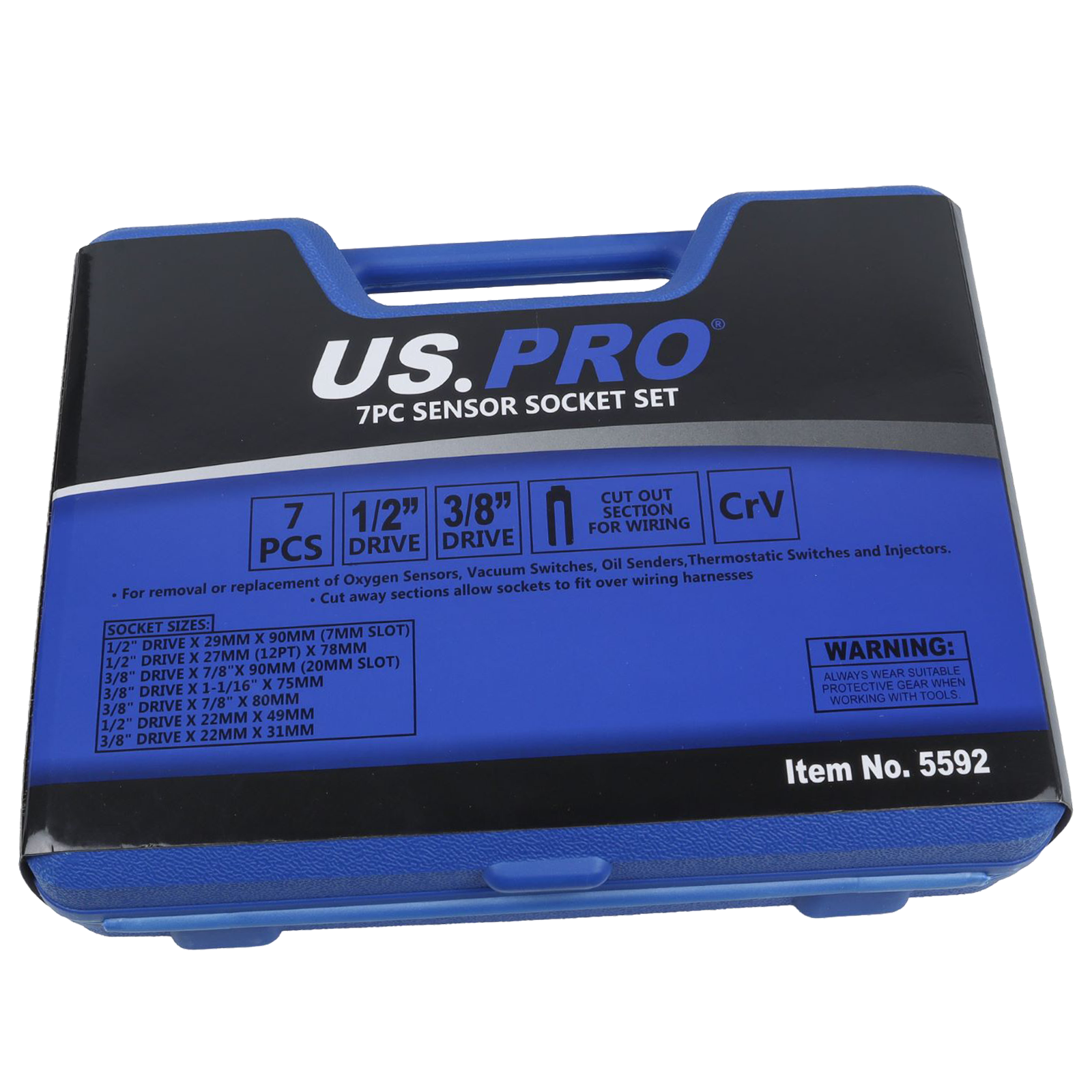 US PRO 7PC 3/8" & 1/2" DRIVE SENSOR SOCKET SET