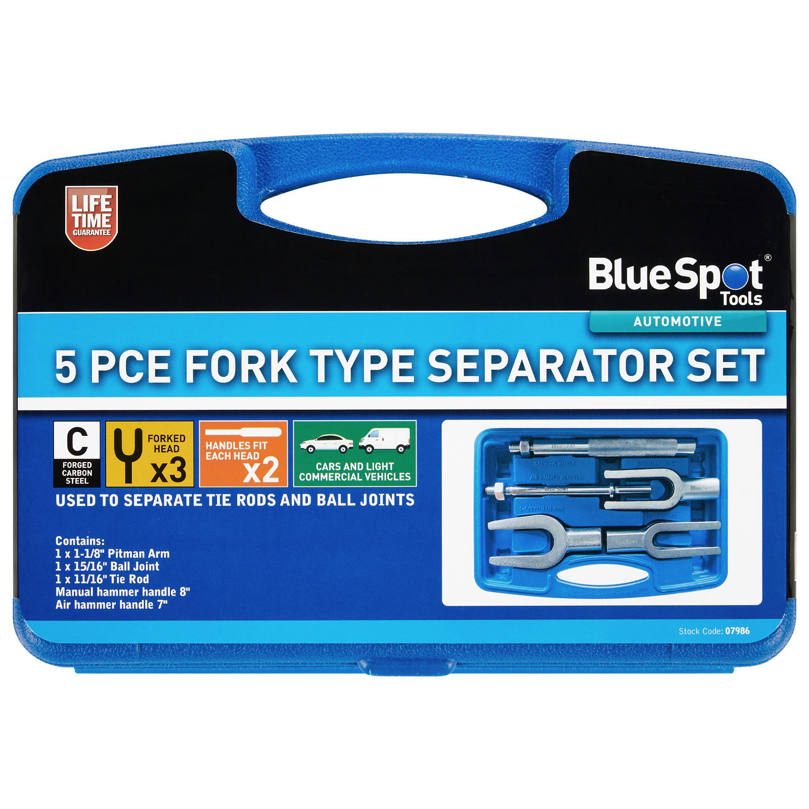 BLUESPOT 5PCS FORK TYPE SEPARATOR SET