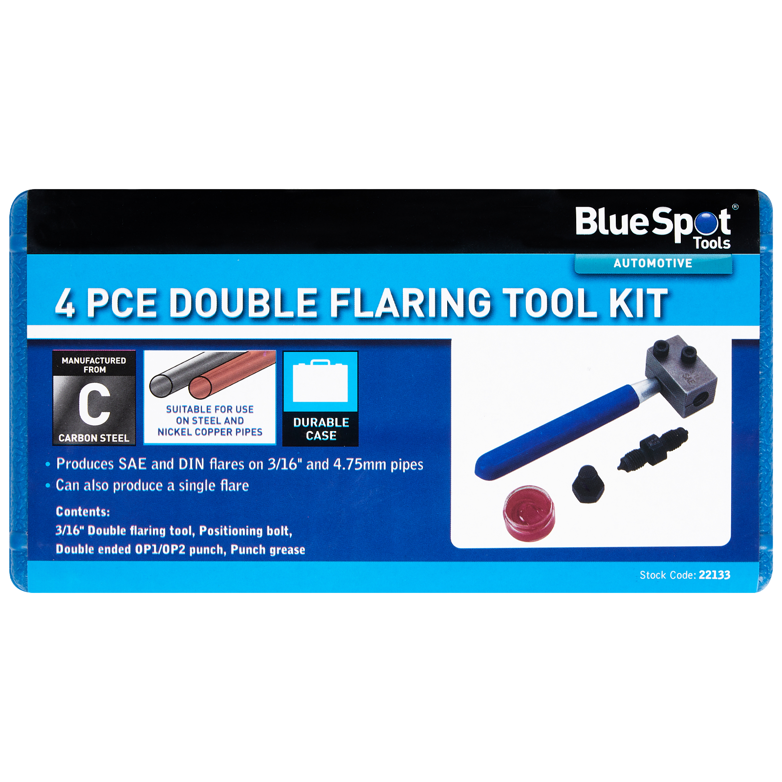 BlueSpot 4 Piece Double Flaring Tool Kit ( 22133 )