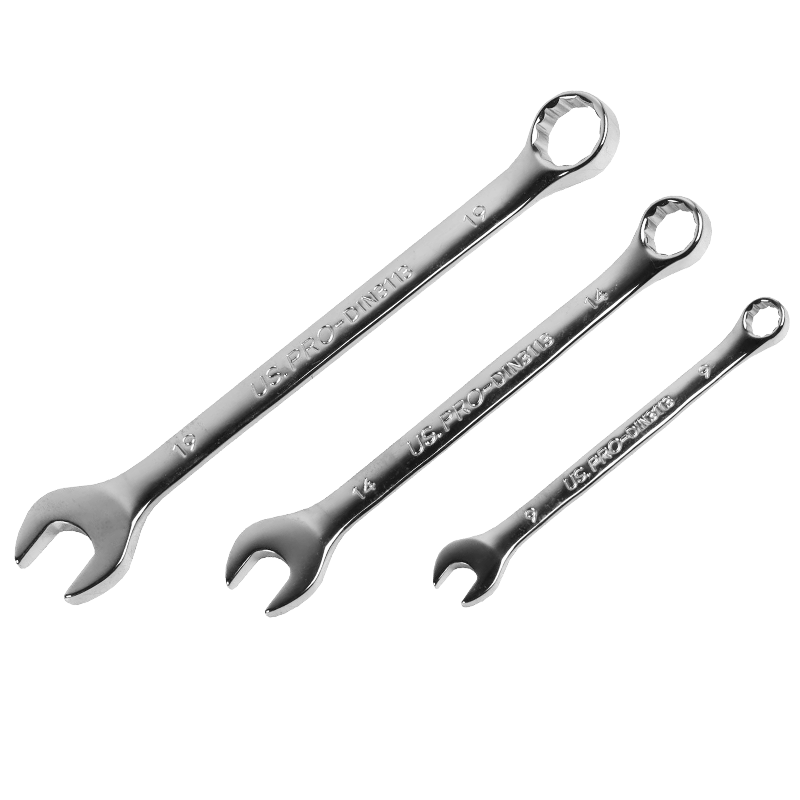 US Pro 15 Piece Metric Combination Spanner Set 6 - 22mm  2243