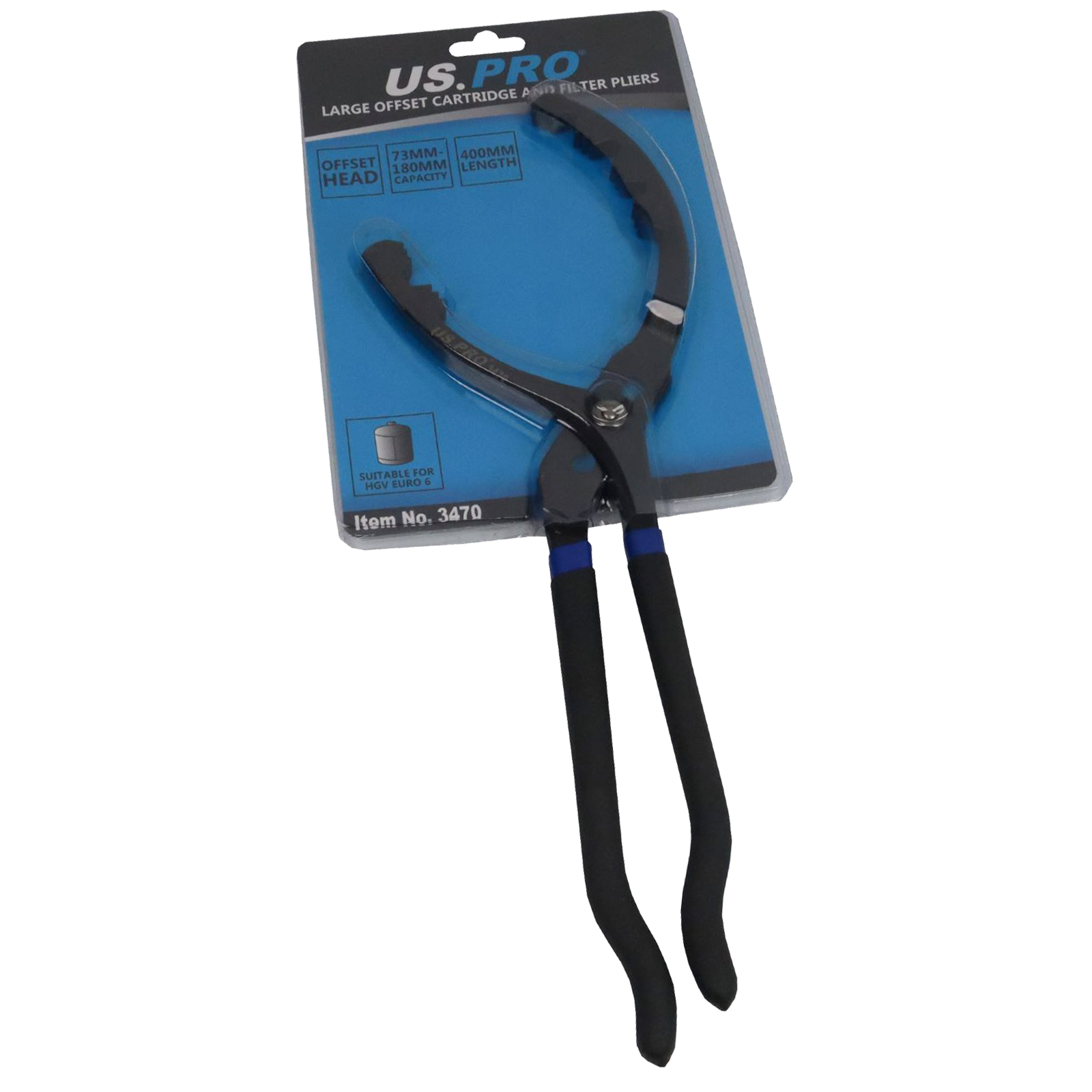 US Pro Oil Filter Pliers - 73mm To 180mm  3470