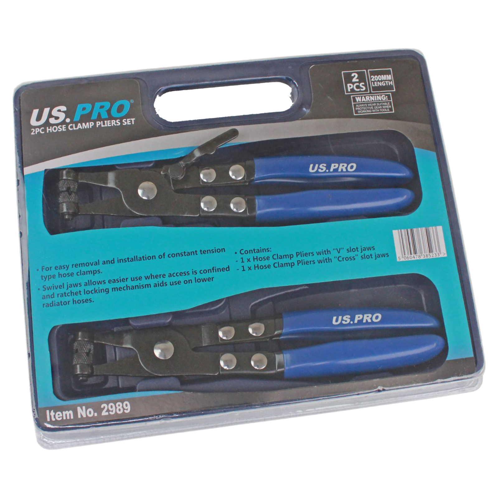 US Pro 2 Piece Hose Clamp Pliers Set  2989