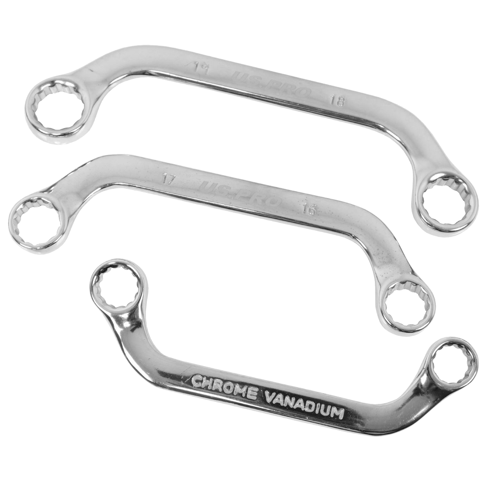 US Pro 5 Piece Metric C Type Spanner Set 10 - 19mm  3233