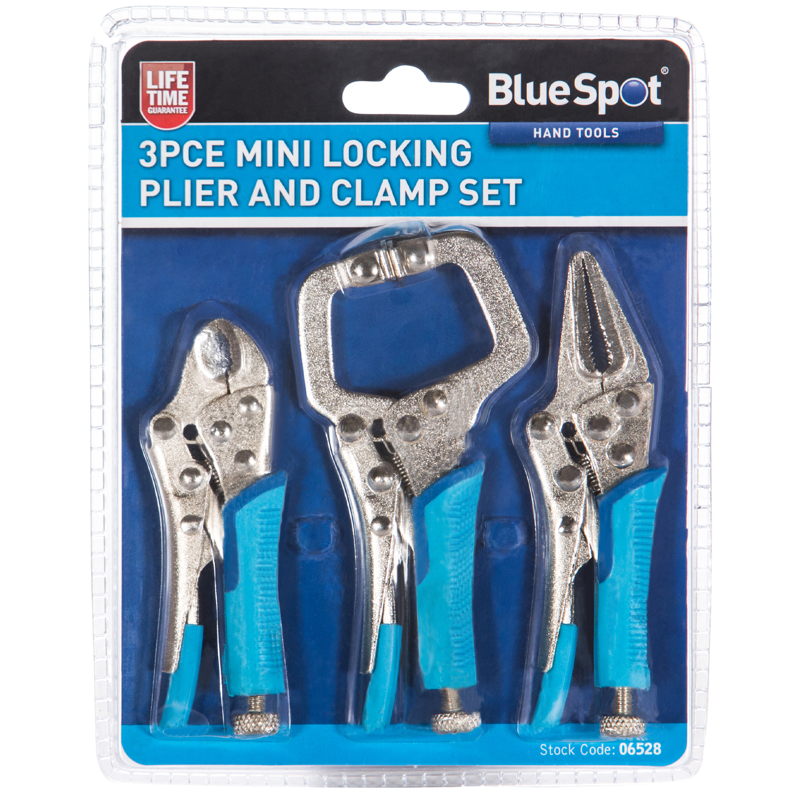 BlueSpot 3 Piece Mini Locking Plier And Clamp Set ( 06528 )