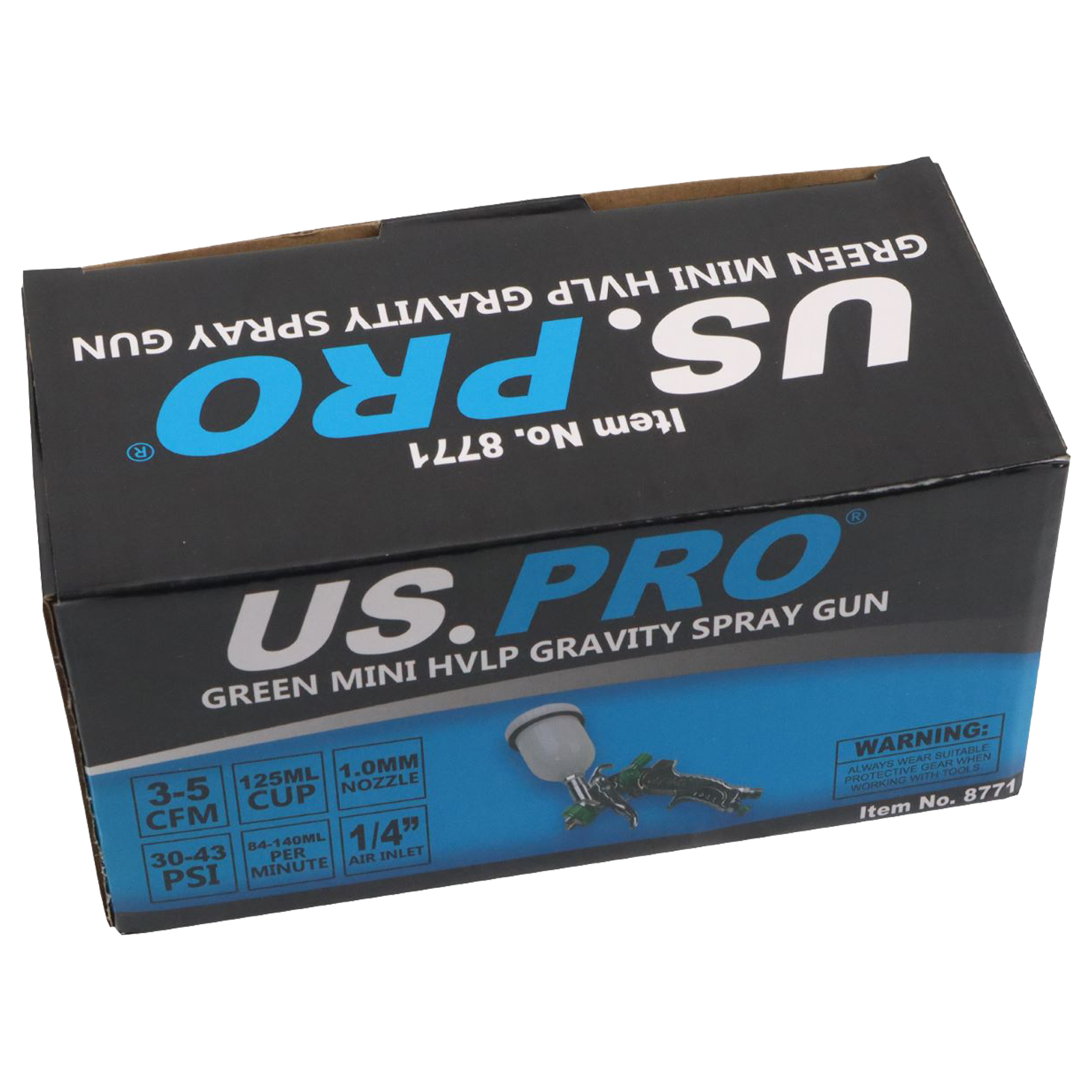 US Pro Green Mini Hvlp Gravity Spray Gun 125ml Cup 1mm Nozzle  8771