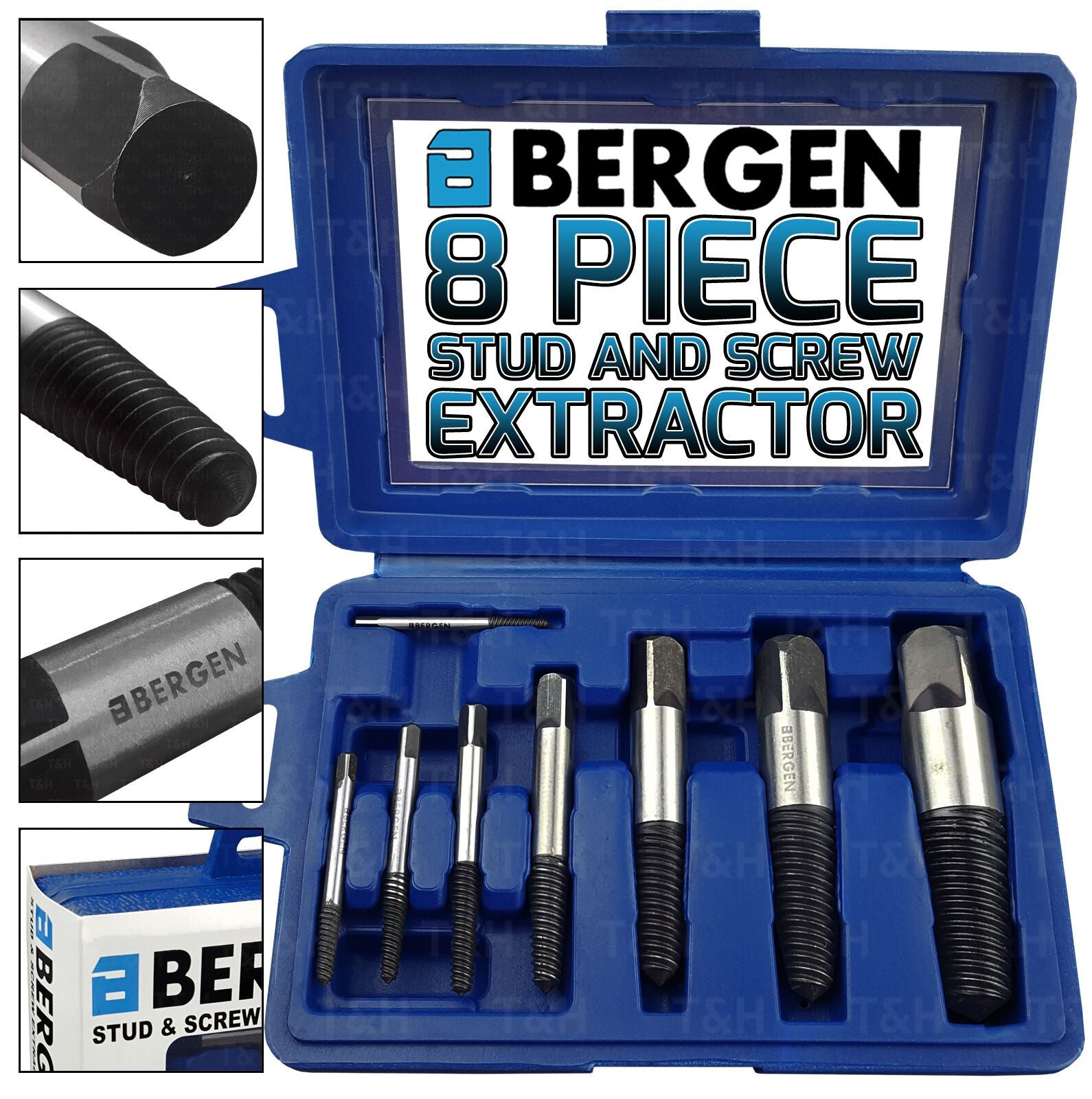 US PRO 8PCS STUD & SCREW EXTRACTOR 3MM - 26MM