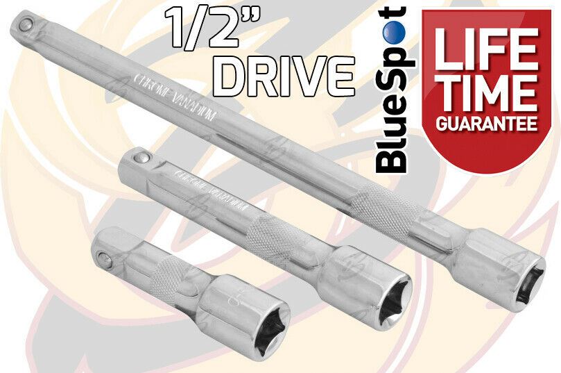 BLUESPOT 3PCS 1/2" DRIVE EXTRA LONG EXTENSION BARS 75MM - 250MM