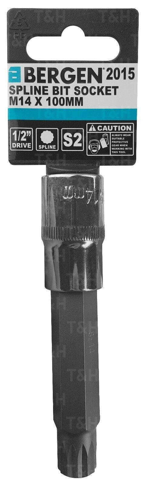 US PRO M14 1/2" DRIVE 100MM LONG SPLINE BIT SOCKET ( SINGLE )
