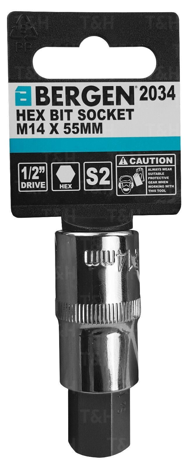 US PRO H14 1/2" DRIVE 55MM LONG HEX BIT SOCKET ( SINGLE )