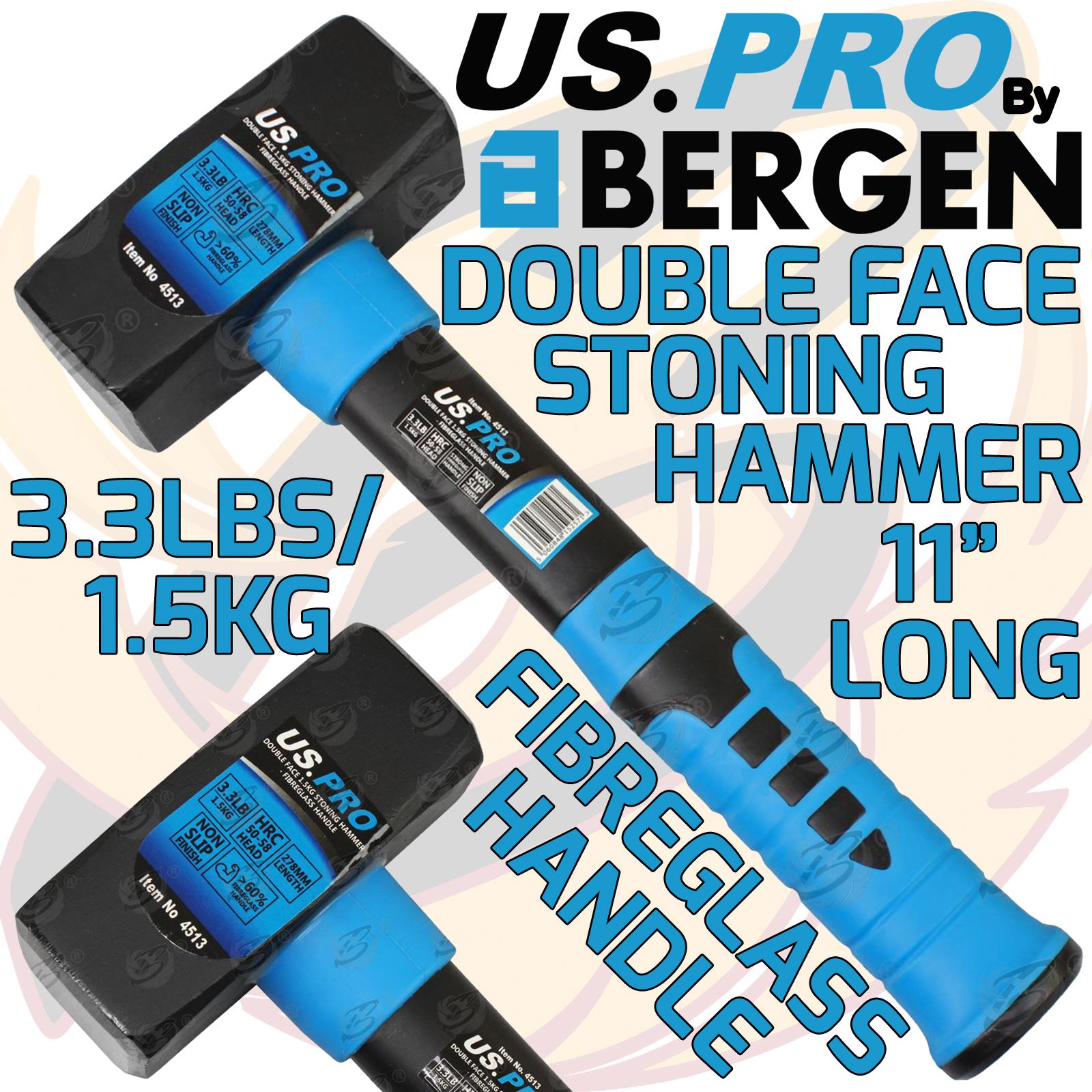 US PRO 1.5KG 11" LONG FIBREGLASS STONING HAMMER