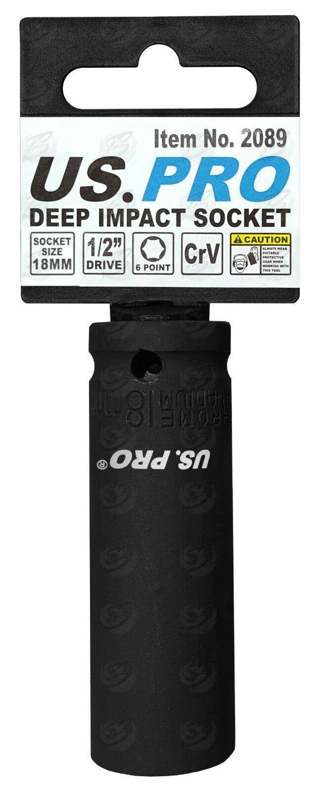 US PRO 18MM 1/2" DRIVE 6 POINT DEEP IMPACT SOCKET ( SINGLE )