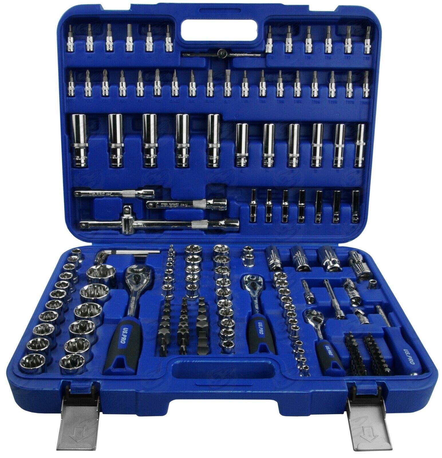 US PRO 171PCS 1/4" & 3/8" & 1/2" DRIVE SOCKET & BIT SET 4MM - 32MM