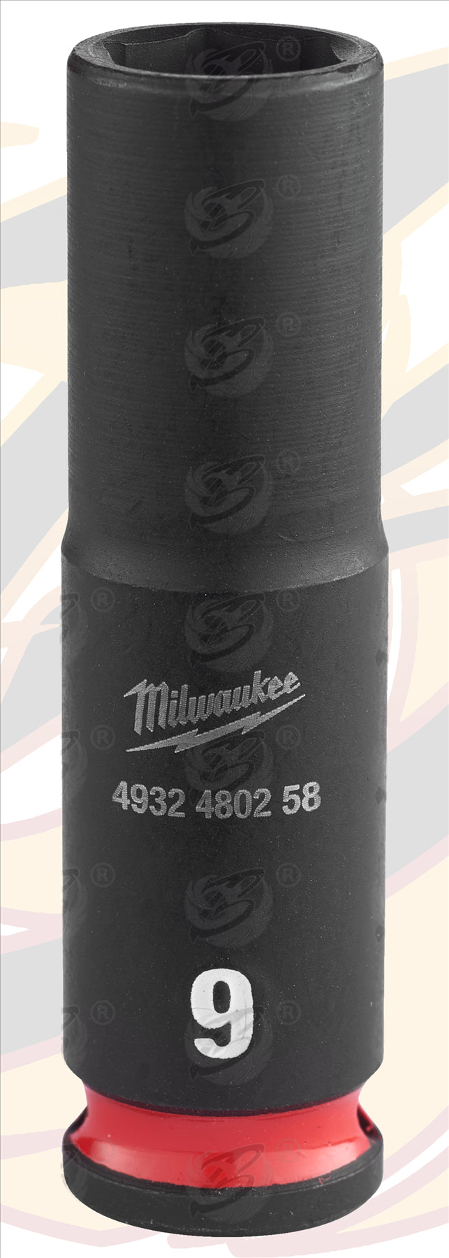 MILWAUKEE 9MM 1/4" DRIVE 6 POINT DEEP IMPACT SOCKET ( SINGLE )