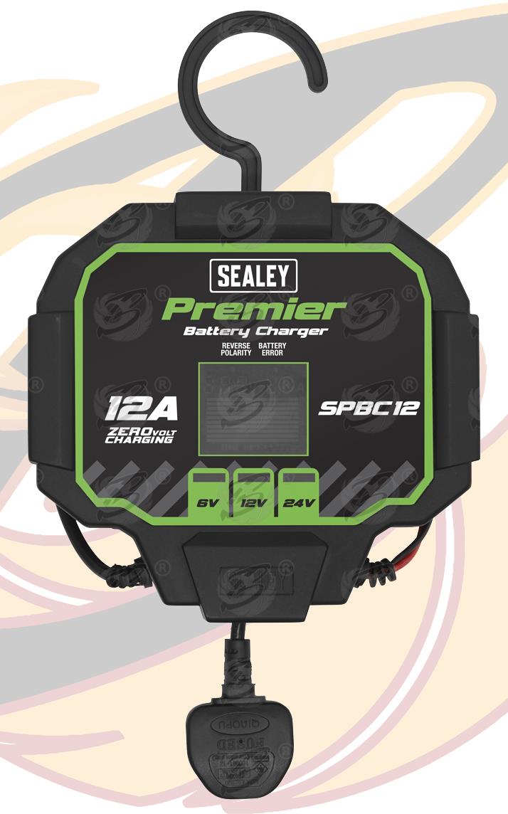 SEALEY 12A FULLY AUTOMATED BATTERY CHARGER