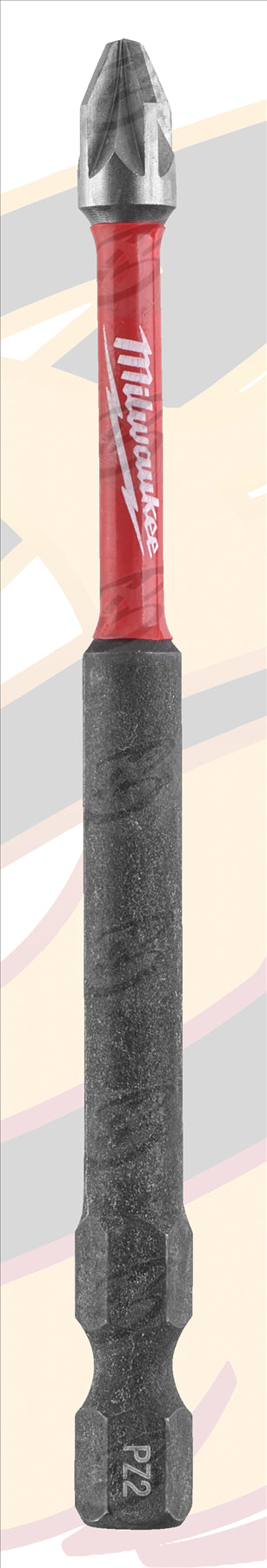 MILWAUKEE PZ2 x 90MM POZIDRIVE IMPACT DRILL / DRIVER BIT ( SHOCKWAVE IMPACT DUTY )