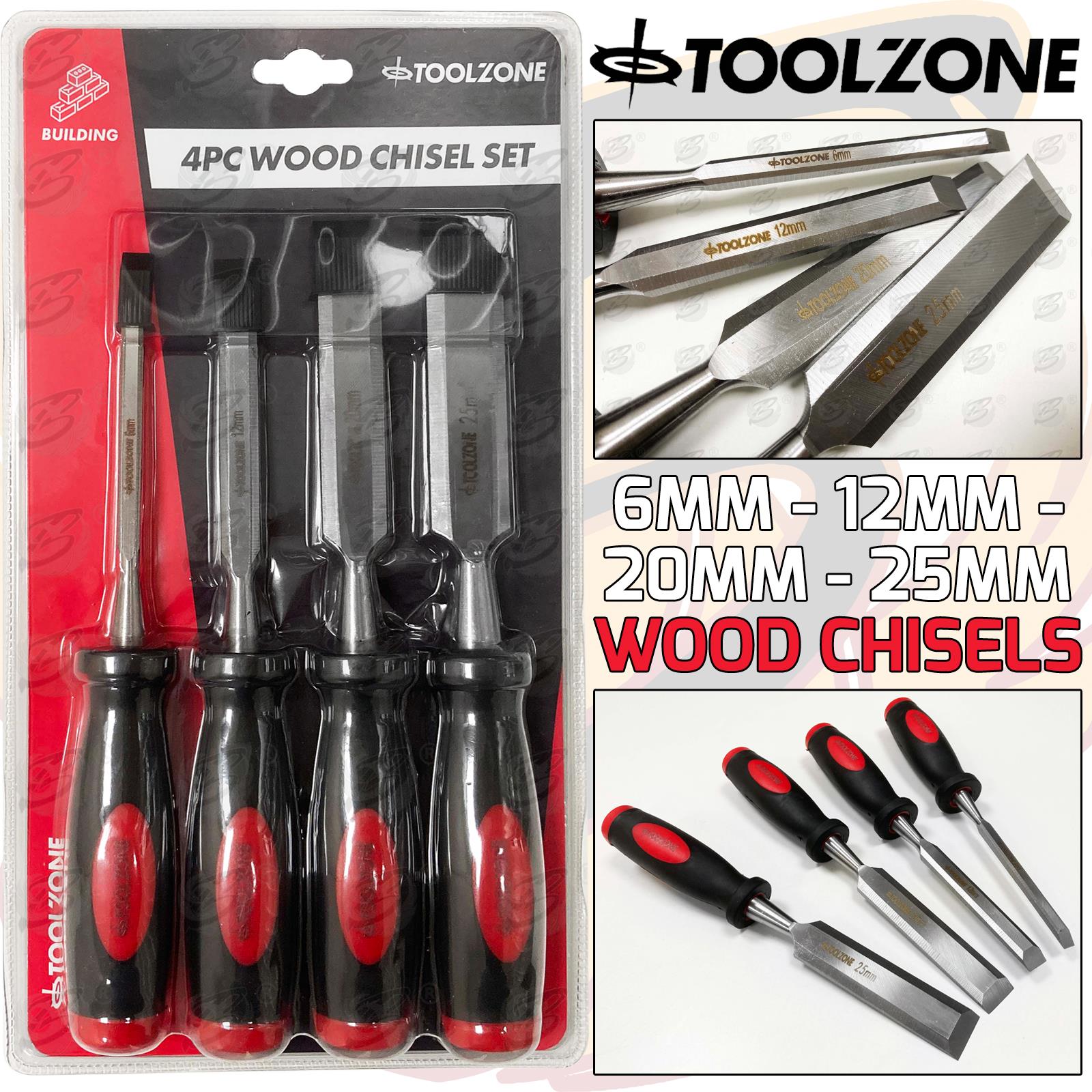 TOOLZONE 4PCS WOOD CHISELS