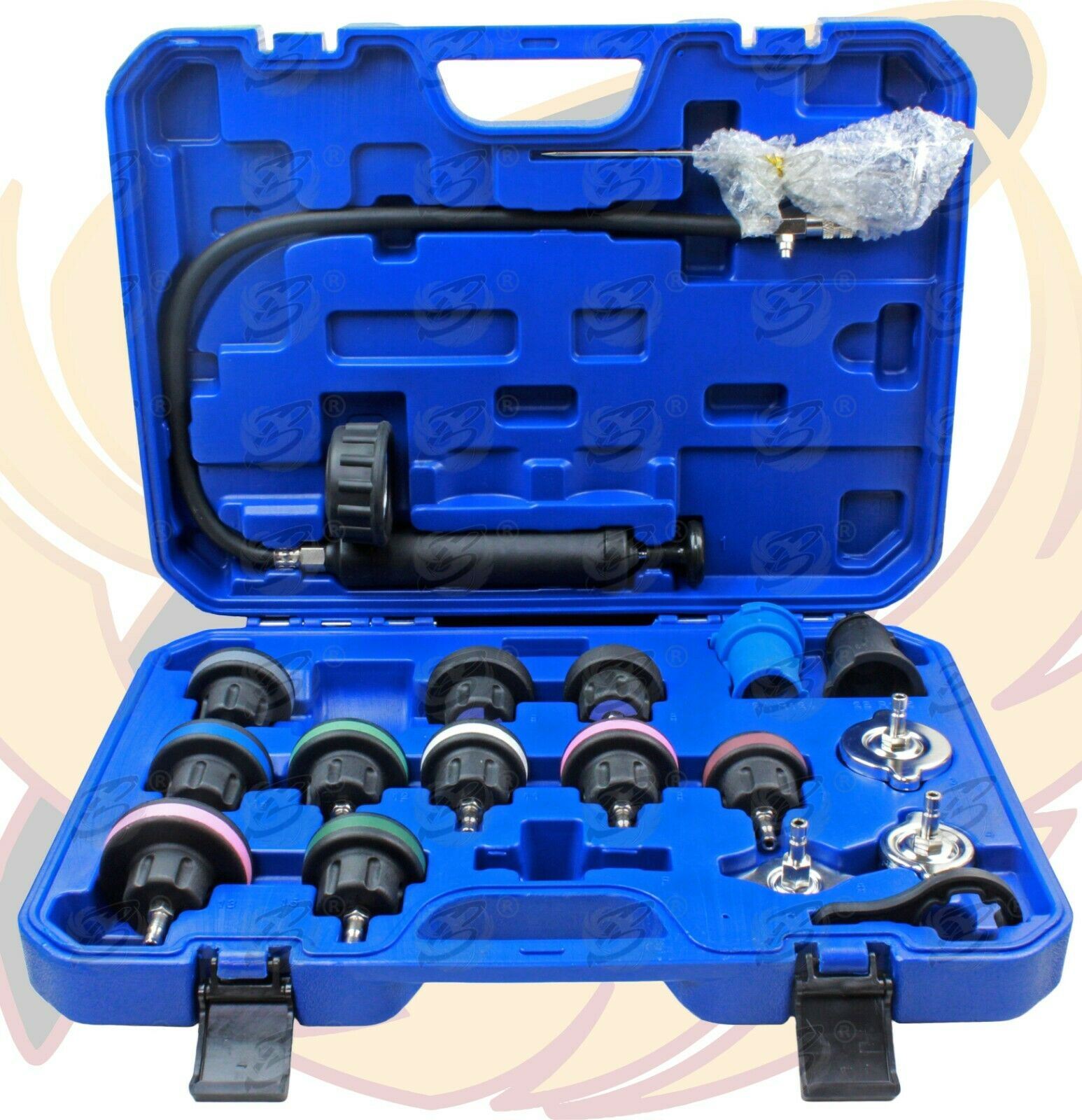 US PRO 19PCS COOLANT SYSTEM PRESSURE TESTER KIT