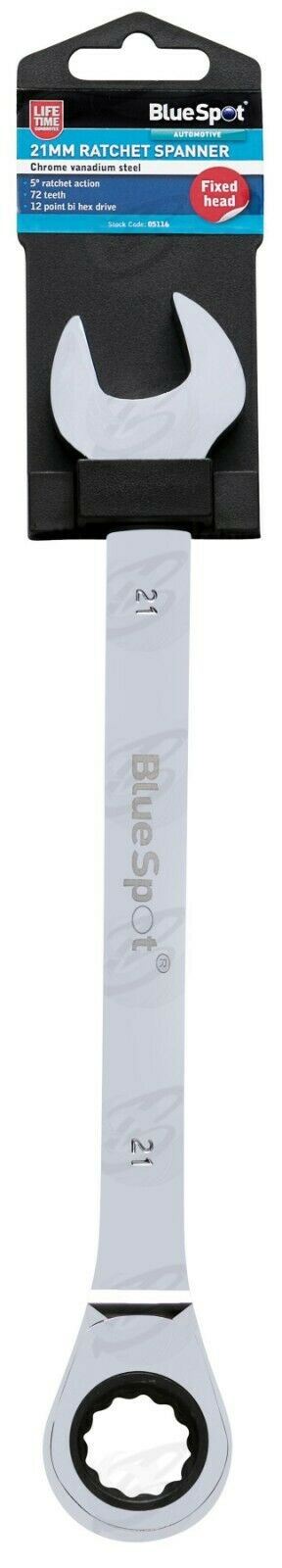 BLUESPOT 21MM 72 TOOTH RATCHET SPANNER