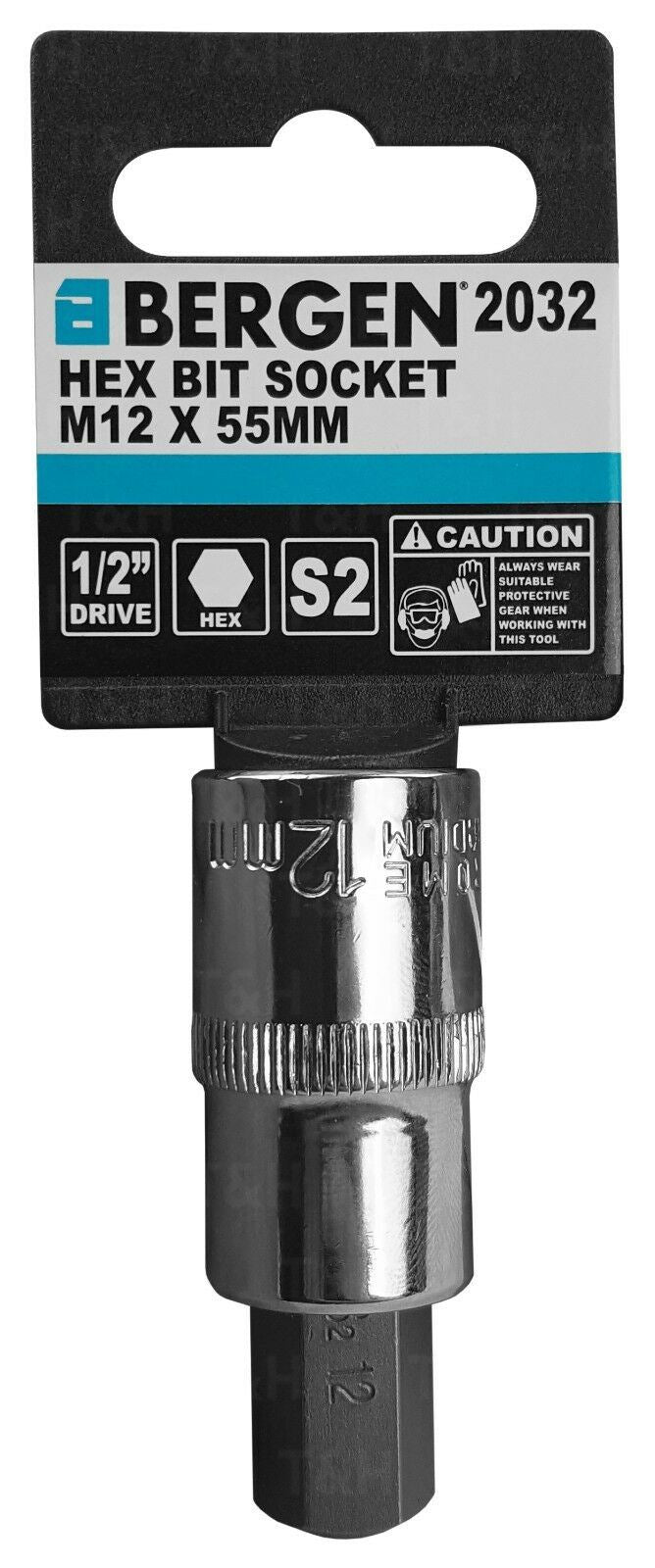 US PRO H12 1/2" DRIVE 55MM LONG HEX BIT SOCKET ( SINGLE )