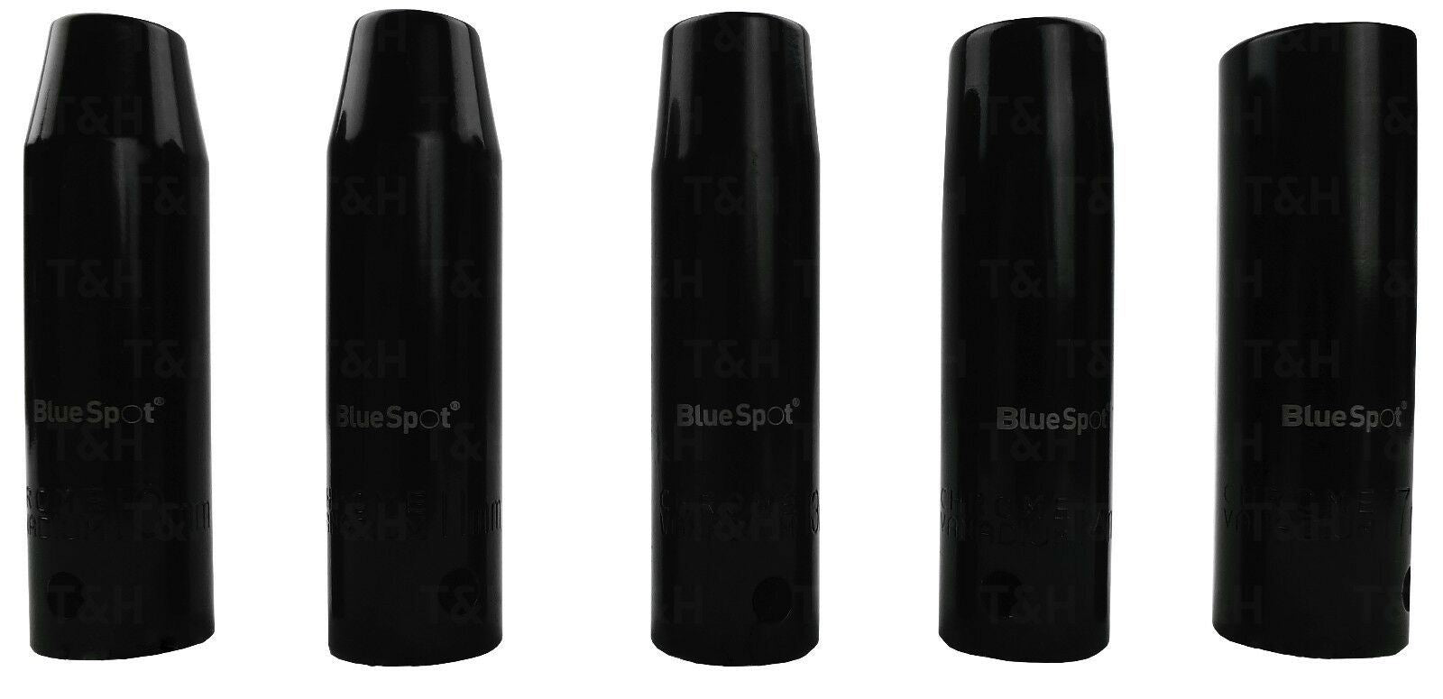 BLUESPOT 10PCS 1/2" DRIVE 6 POINT DEEP IMPACT SOCKETS 10MM - 24MM