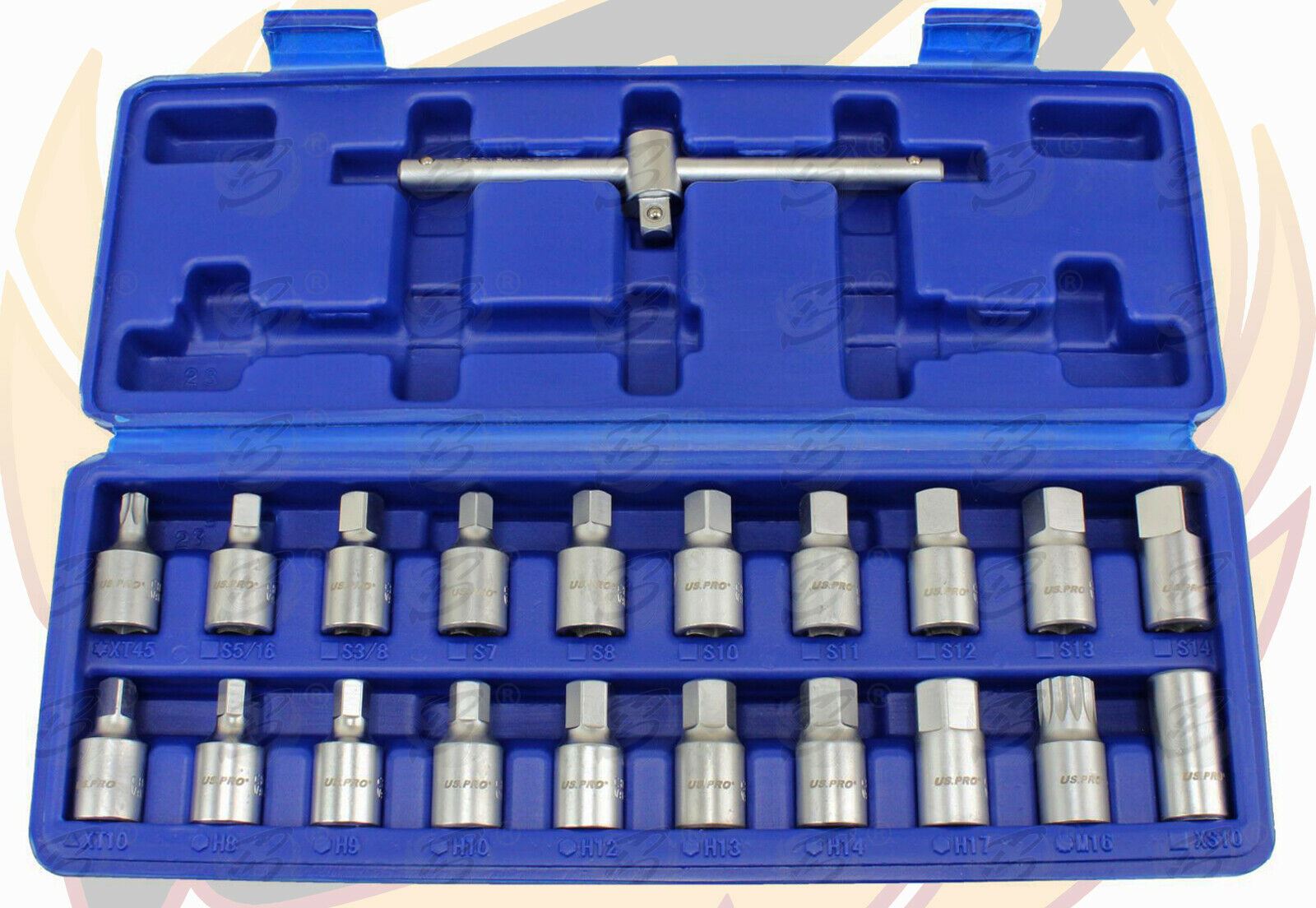 US PRO 23PCS OIL FILTER WRENCH & MASTER DRAIN PLUG KEY SET