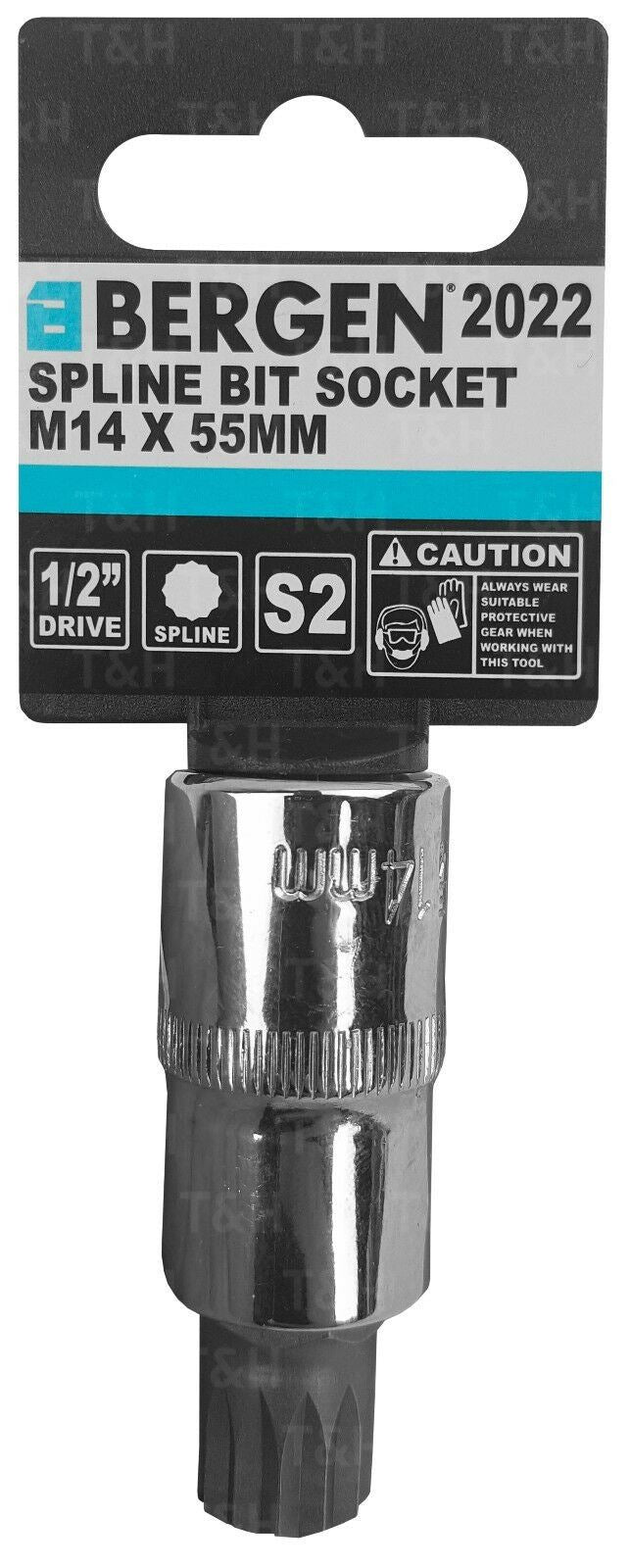 US PRO M14 1/2" DRIVE 55MM LONG SPLINE BIT SOCKET ( SINGLE )
