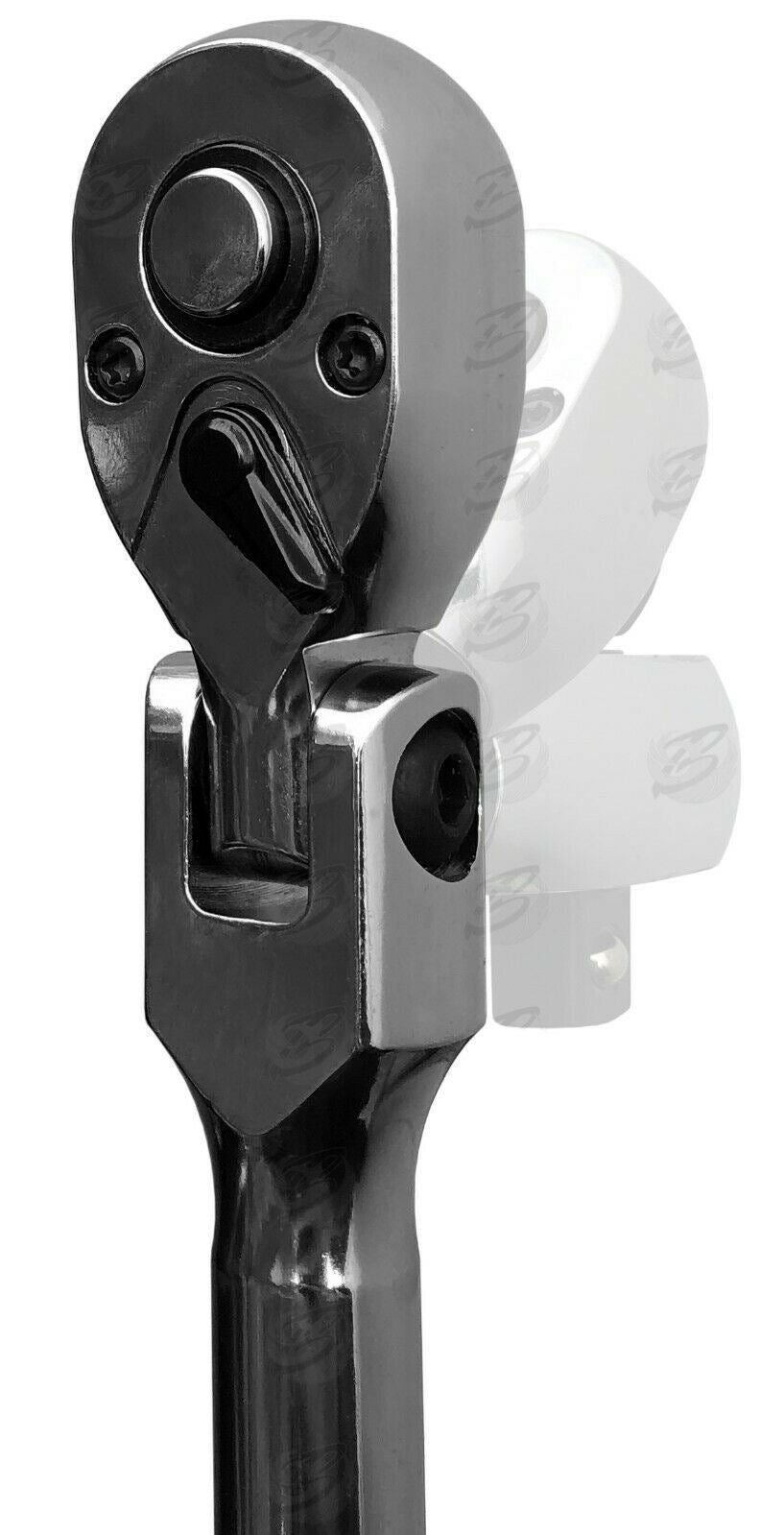 US PRO 1/2" DRIVE 72 TOOTH FLEXI HEAD EXTENDABLE RATCHET HANDLE
