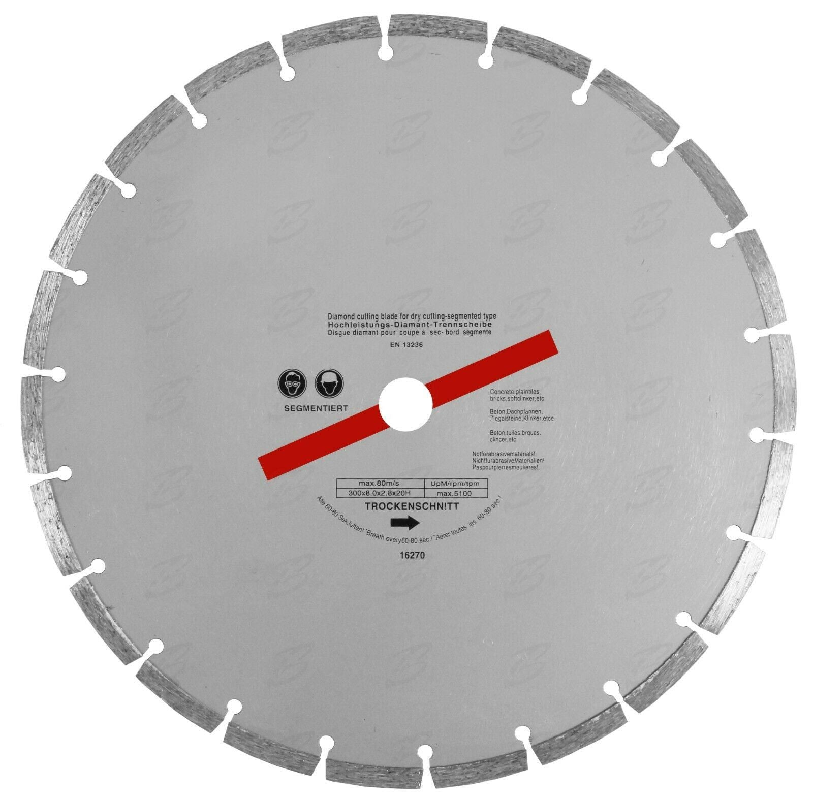 BLUESPOT 12" ( 300MM ) DIAMOND CUTTING DISC ( x 10 )