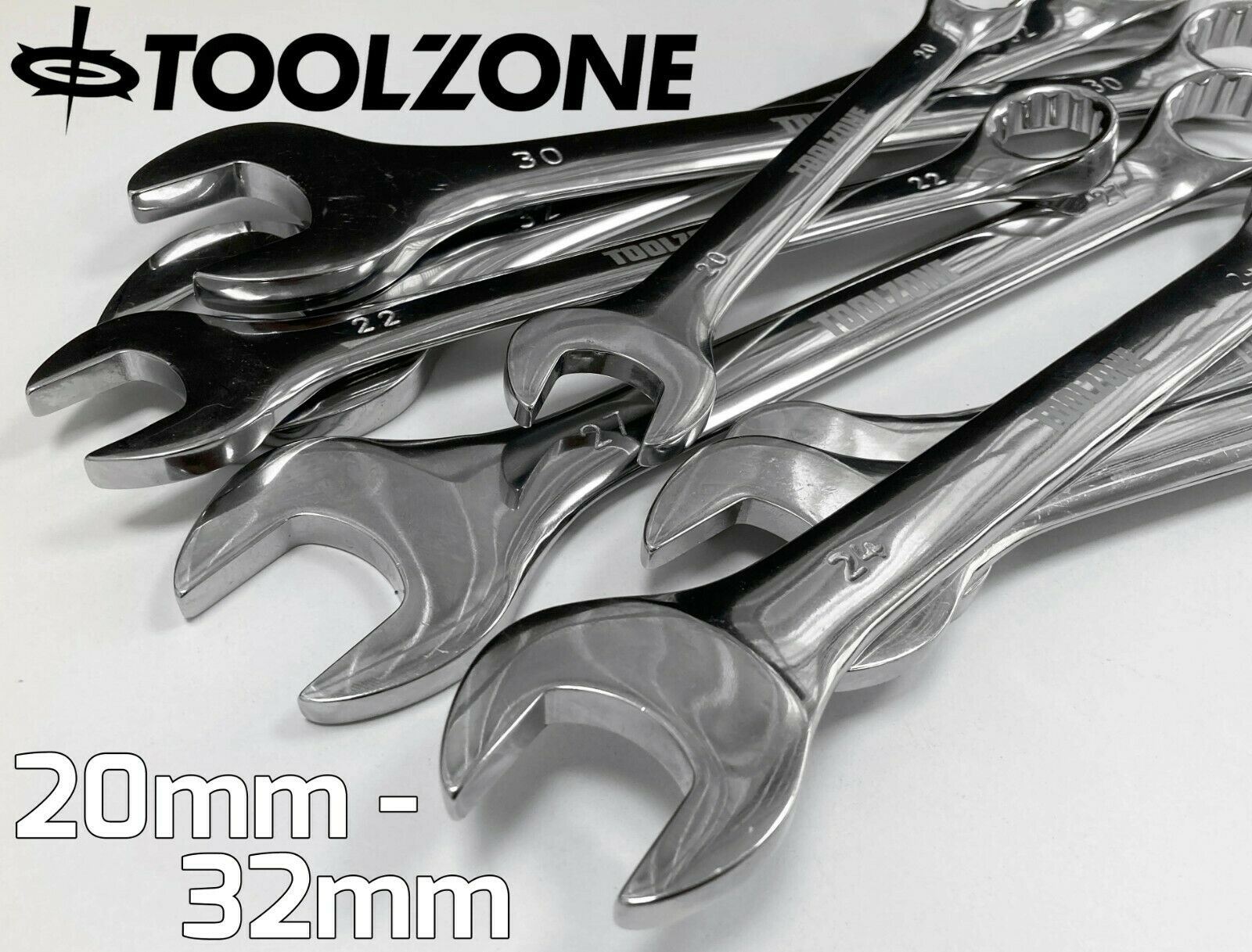 TOOLZONE 8PCS JUMBO COMBINATION SPANNER SET 22MM - 32MM