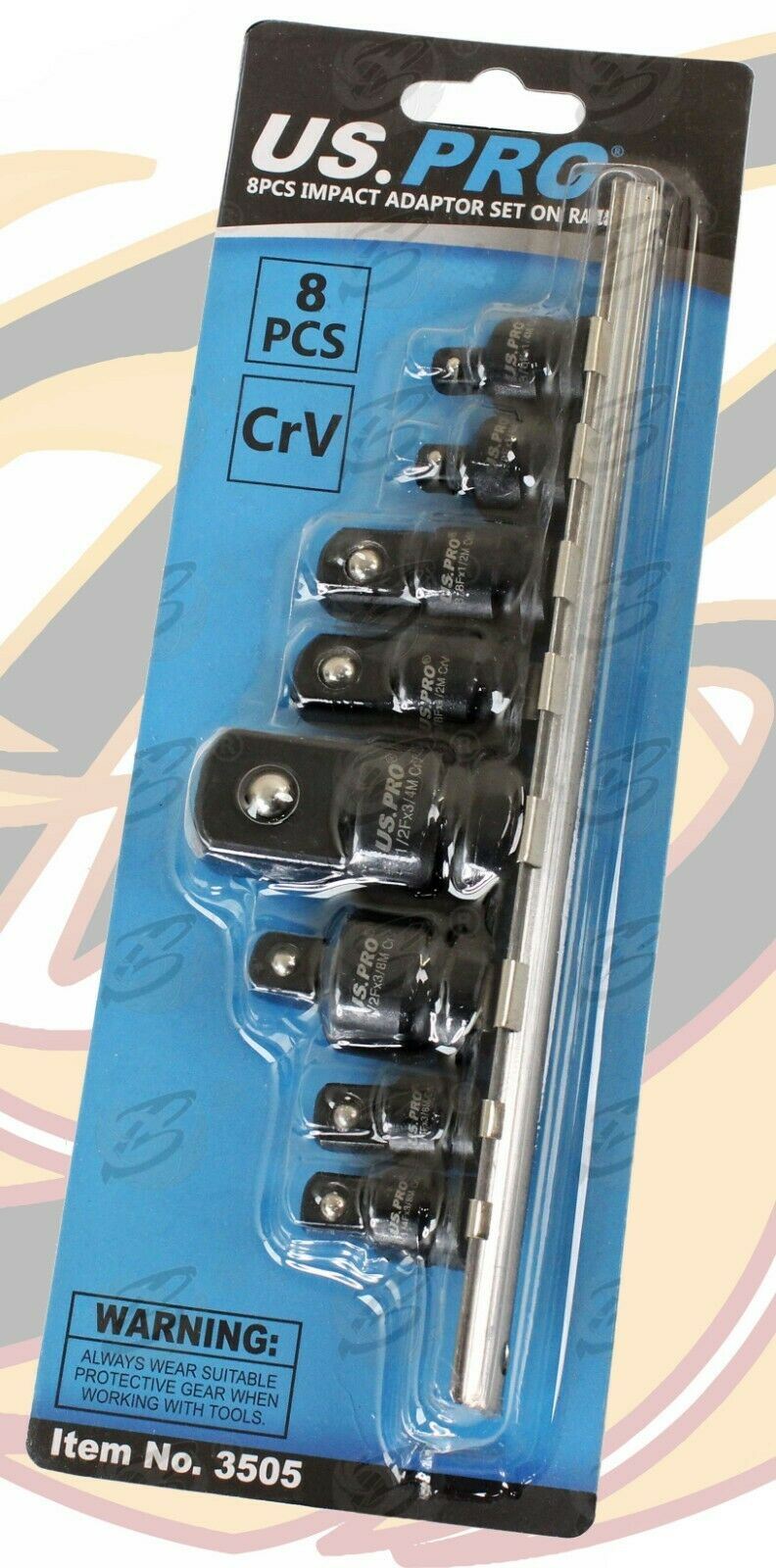 US PRO 8PCS IMPACT SOCKET ADAPTERS ( 1/4" - 3/4" )