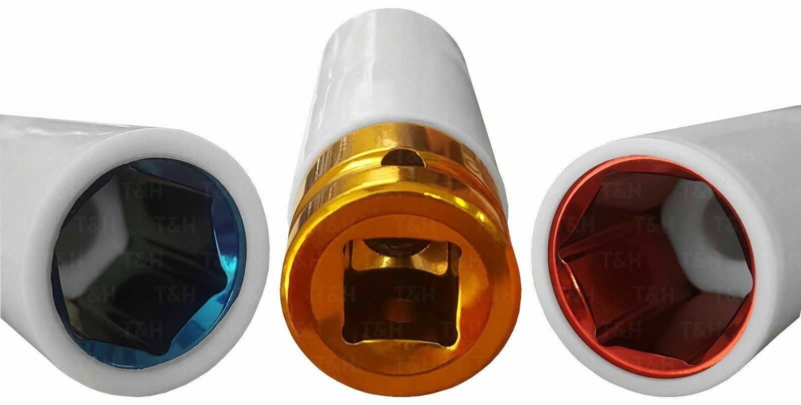 US PRO 1/2" DRIVE 24" LONG BREAKER BAR & 3PCS 6 POINT ALLOY WHEEL NUT SOCKETS 17MM - 19MM - 21MM