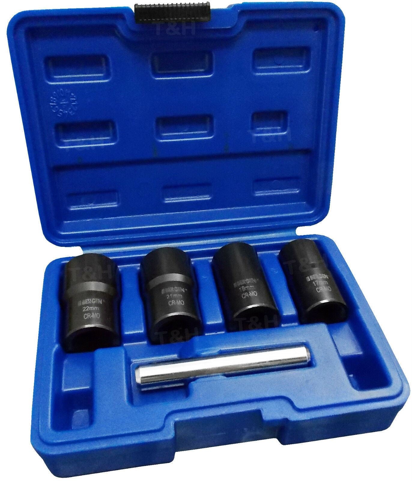 US PRO 5PCS 1/2" DRIVE IMPACT TWIST SOCKETS 17MM - 22MM