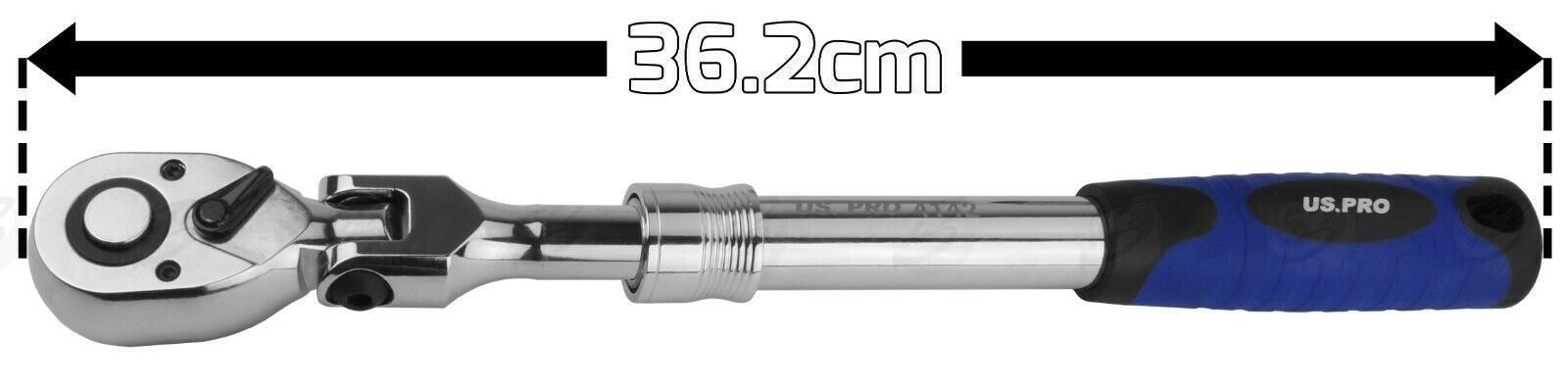 US PRO 1/2" DRIVE 72 TOOTH FLEXI HEAD EXTENDABLE RATCHET HANDLE
