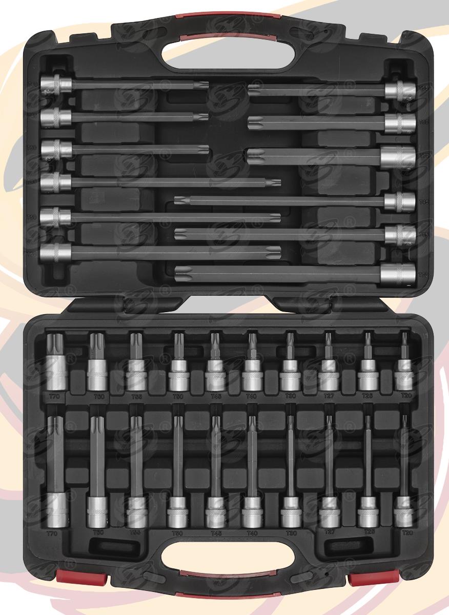 SEALEY 32PCS 3/8" DRIVE TORX BIT SOCKETS T20 - T70