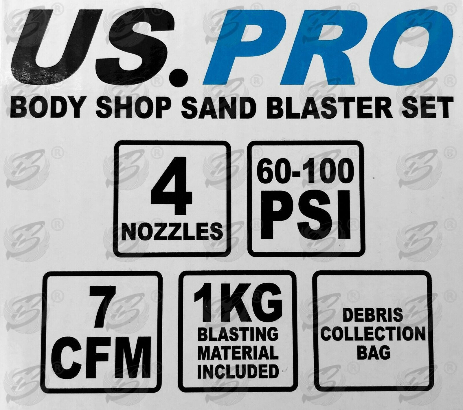 US PRO AIR SHOT SAND BLASTER KIT