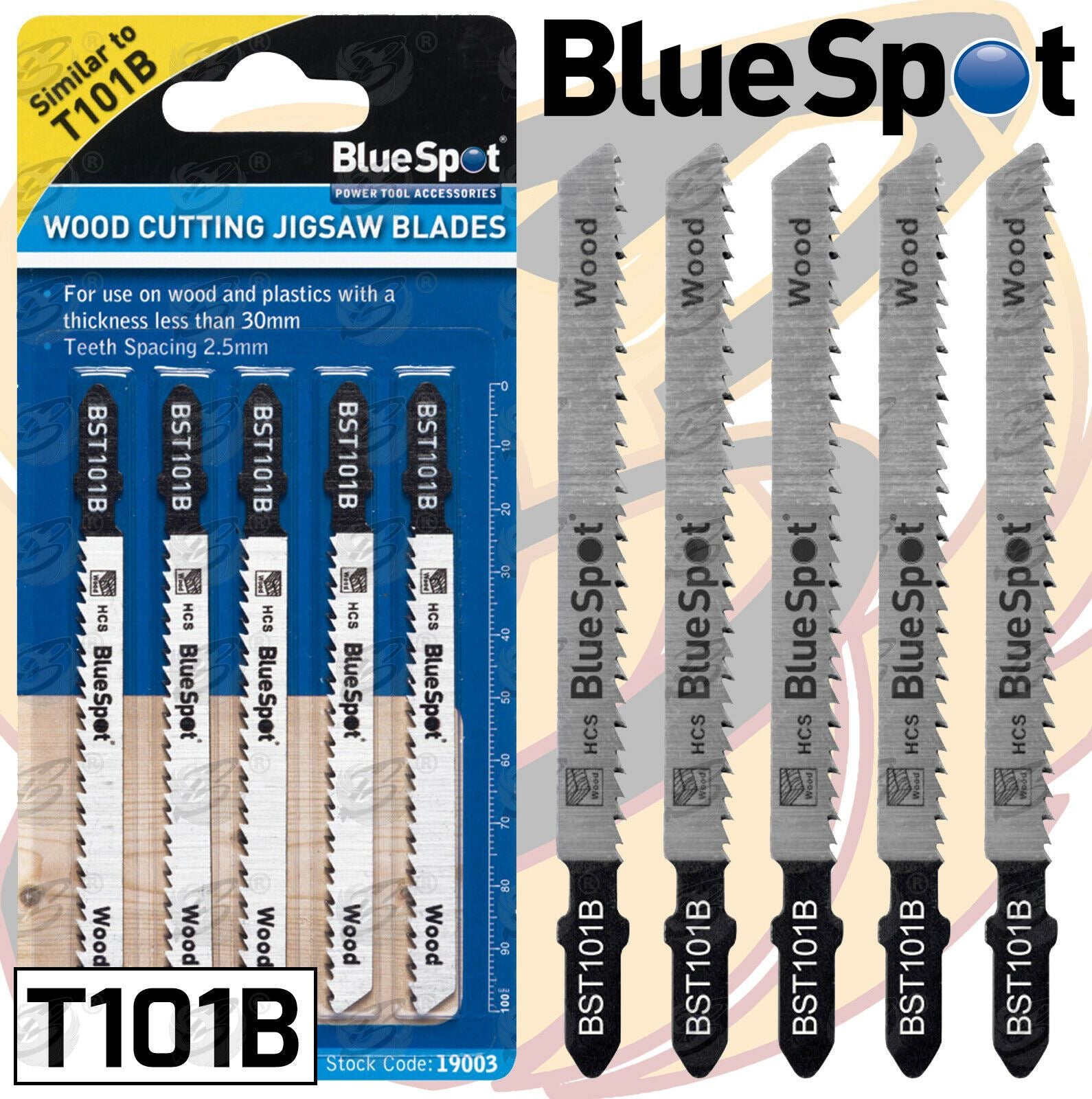 BLUESPOT T101B 10TPI JIGSAW BLADES