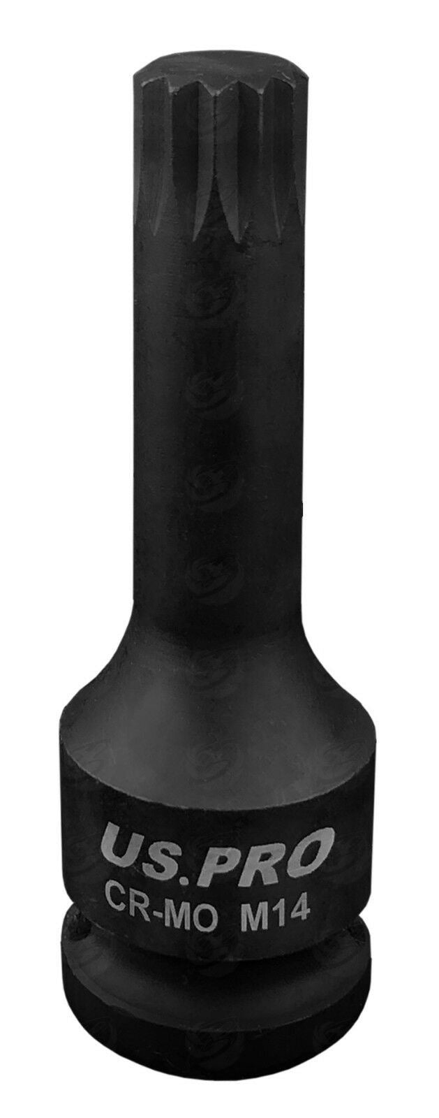 US PRO M14 1/2" DRIVE 78MM LONG IMPACT SPLINE BIT SOCKET ( SINGLE )